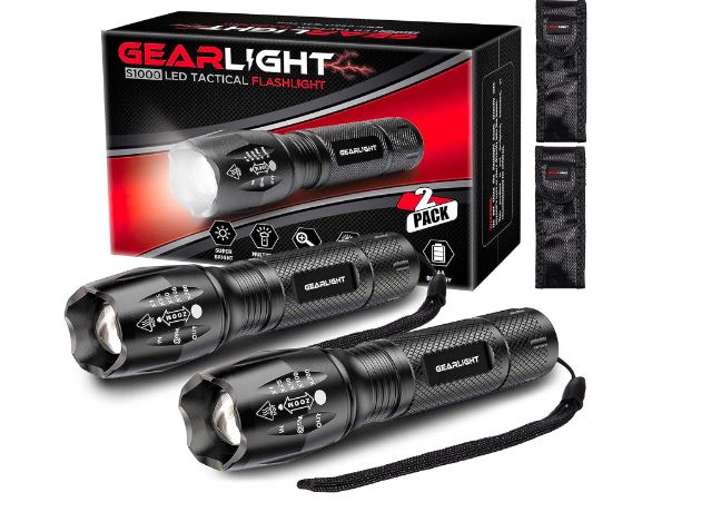 GearLight 2pack S1000 LED Flashlights High Lumens